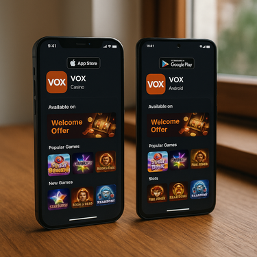 Vox Casino - Mobile Apps - iOS and Android Optimized